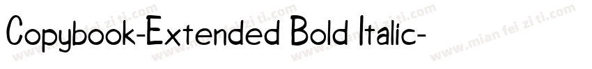 Copybook-Extended Bold Italic字体转换